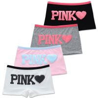 4 Pcs/Lot Cotton Pink Soft Underpants Puberty Adolescent Panties Young Pants Kid Panty Teen Girls Underwear for 8-16 Years Old