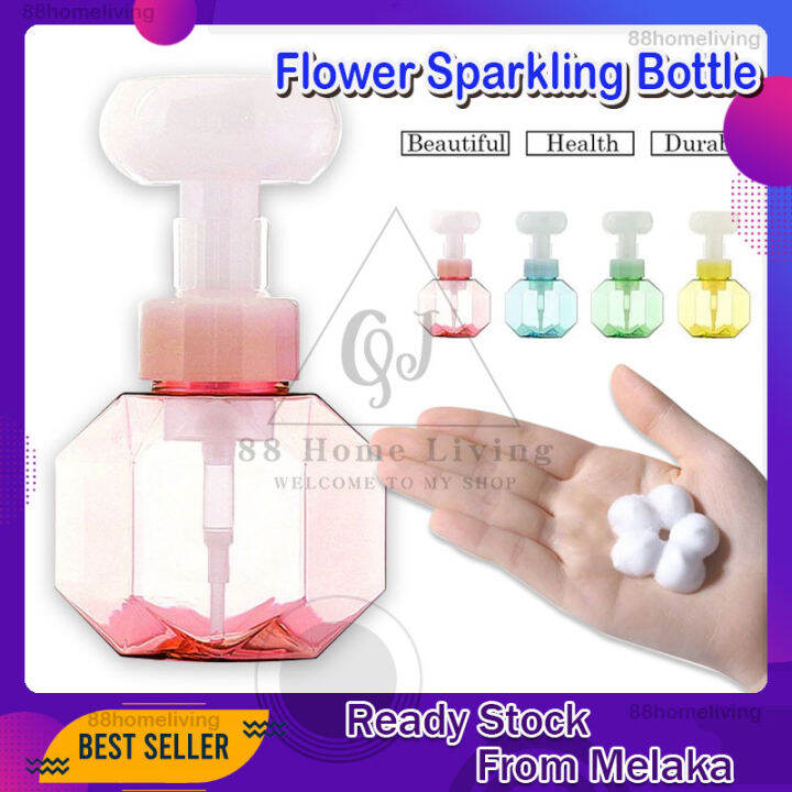300ml Flower Stamp Soap Dispenser Liquid Soap Dispenser Soap Foam Flower Empty Shower Gel Foam
