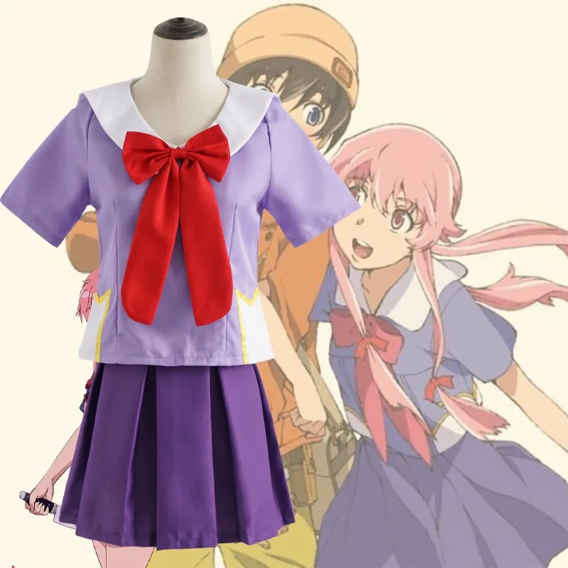 Women Girl Anime 2nd Mirai Nikki Gasai Yuno Lolita Sailor Cosplay