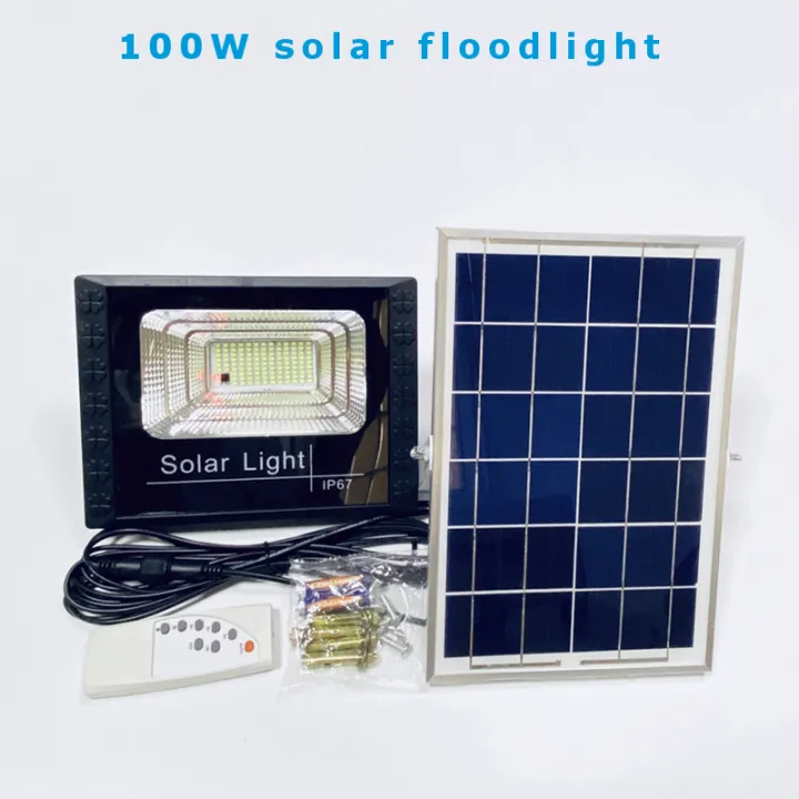 100W Solar energy lamp solar LED outdoor floodlight IP66 waterproof ...