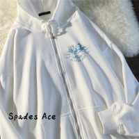 Spades Ace เสื้อฮู้ด เสื้อแขนยาวอบอุ่น หลวมและสบาย สบาย นุ่มนวล แฟชั่น ชิค WJK2390PCJ 42Z231020