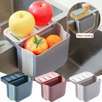 Double wind sink retractable storage box kitchen utensils dishwashing sponge storage box fruit manager