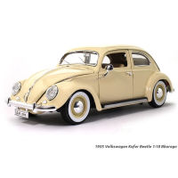 BBurago 1955 Volkswagen Kafer Beetle in Antique White High Quality Die Cast Model