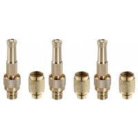 3X Brass High Pressure Car Wash Adjustable Straight Handle Hose Nozzle Garden Tool Faucet Home Accessories