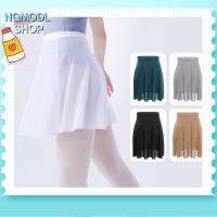 NQMODL SHOP ตาข่ายแบบตาข่าย กระโปรงบัลเลต์ อีลาสติก ไนลอนทำจากไนลอน บัลเล่ต์ Tulle ผู้หญิง ระบายอากาศได้ระบายอากาศ ผ้าก๊อซ ชุดฝึกยิมนาสติก นักเต้นบัลเลต์