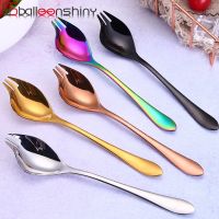 【CW】 BalleenShiny Colorful Spork Salad Forks Multi-function Soup Sauce Spaghetti Noodle Fruit Dinner Fork