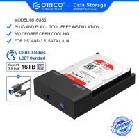 orico อะแดปเตอร์ฮาร์ดดิสก์ไดรฟ์ ความเร็วสูง hdd case sata แปลง usb 3.1 gen 2 type c ssd 2.5 3.5 นิ้ว (6518US3)