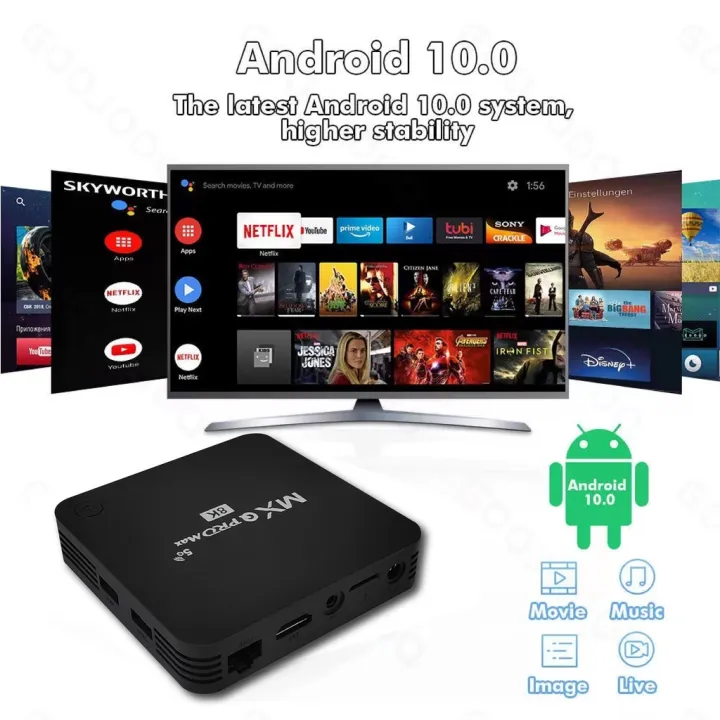 MXQ Pro Max 8K UHD 5G 8 256G Android Color Ultra HD TV Box 2.4GHz I8 touchpad Keyboard TV Box