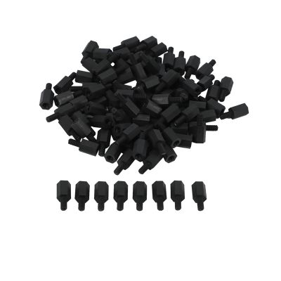 100pcs M3 12mm+6mm Nylon Spacer Hex Stand-Off Pillar for Motherboard