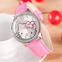 Hello Cute Cartoon Girls Watch Kids Watch Women Dress Woman Watches