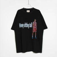 Cashtrippy Crispy Same Style Yao Ming Short-Sleeved Hip-Hop Rap Loose Street Short-Sleeved Heavy Niche Men And Women Models