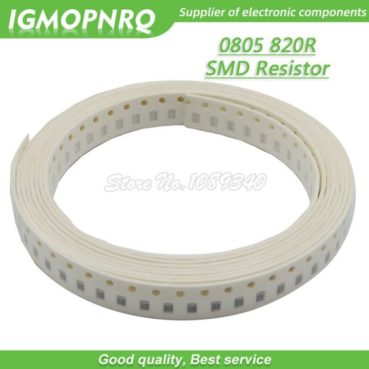 300pcs 0805 SMD Resistor 820 ohm Chip Resistor 1/8W 820R ohms 0805 820R