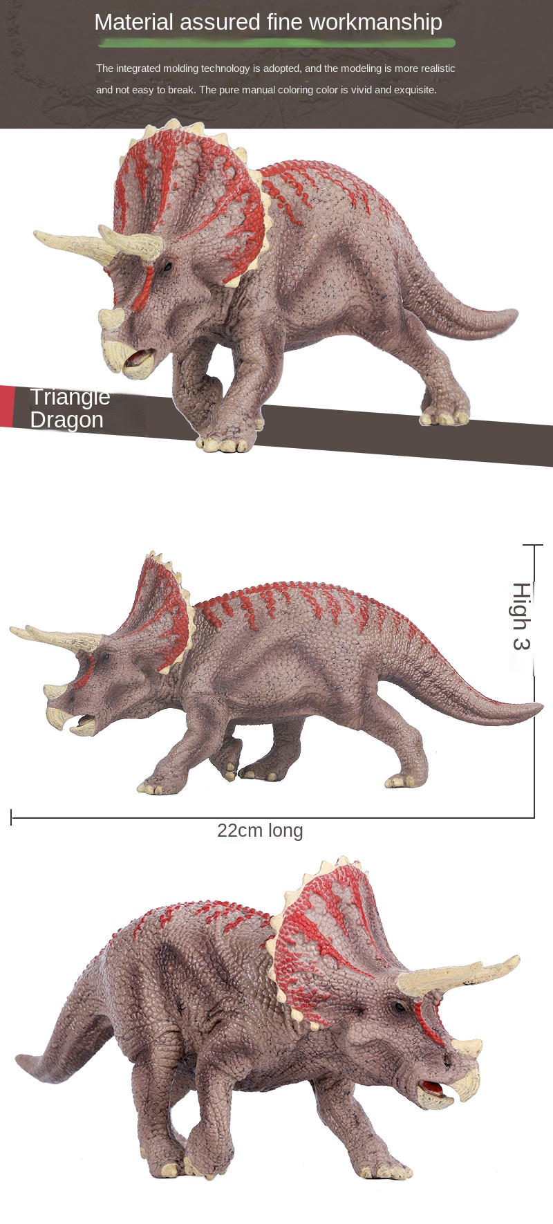 Pentagram Dinosaur Jurassic Realistic Dinosaur Model Toy Figure Kids Birthday 