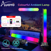 Auoyo Thanh đèn Led nháy theo nhạc RGB đa sắc bản cao cấp 2022
