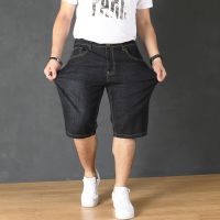 CODai424839 Men Black Jeans Shorts Plus Big Size Summer Short Denim 42 44 46 48