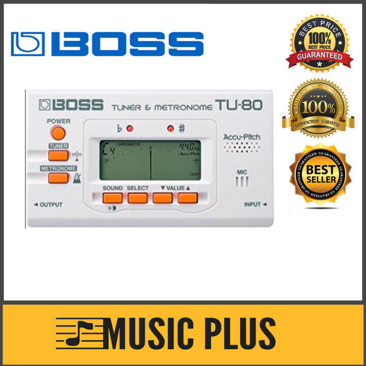 Boss TU80 Guitar Tuner & Metronome White (TU80) Lazada