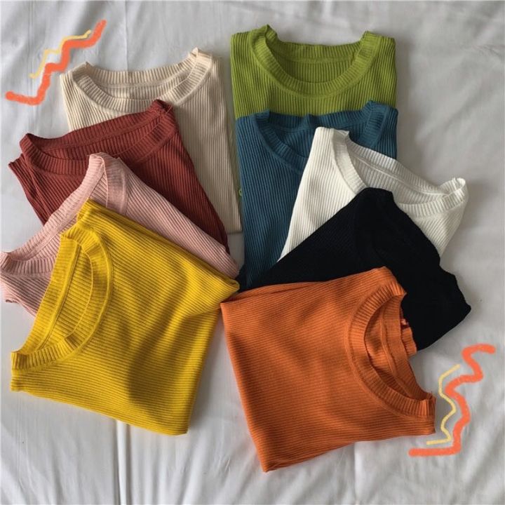 nr-พร้อมส่ง-เสื้อยืดไหมพรมแขนสั้น-ผ้านุ่ม-635-ราคาถูก