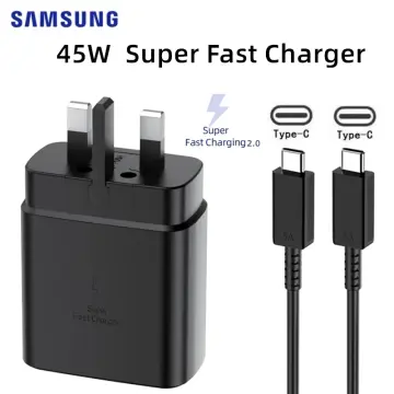 Original Samsung Galaxy S23 +/ Ultra 45W Super Fast Charger w/ 100W USB-C  Cable