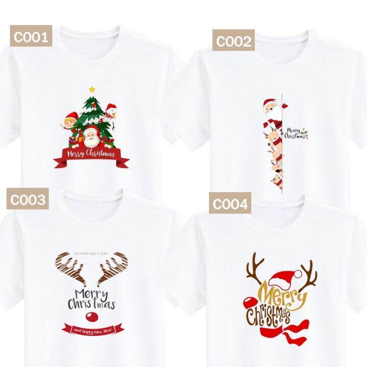 เสื้อยืด-สกรีน-merry-christmas-คริสมาสต์-เสื้อปีใหม่-สีขาว-เสื้อผ้าหนา-นุ่ม-ใส่สบาย-ได้ทั้งผู้ชาย-และผู้หญิง-no-0203