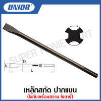 Unior เหล็กสกัด ปากแบน ใช้กับเครื่องสว่านโรตารี่ ขนาด 11 นิ้ว ถึง 24 นิ้ว (Flat Colt Chisels SDS PLUS) รุ่น 651.1 (651.1/7)