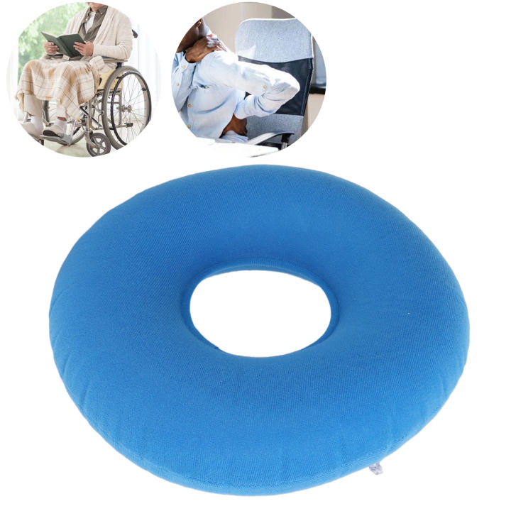 Inflatable Donut Cushion Seat, Portable Butt Hemorrhoid Pillow:  Anti-decubitus Pad-breathable Seat Cushion