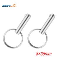 2PCS 8*35mm BSET MATEL Marine Grade Quick Release Ball Pin for Boat Bimini Top Deck Hinge Marine Stainless Steel 316 Accessories