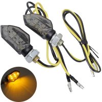 2PCS Mini Motorcycle Smoke Lens Turn Signal Light 5LED 12V Amber Blinker Indicator Universal Led Motorbike Indicators Light