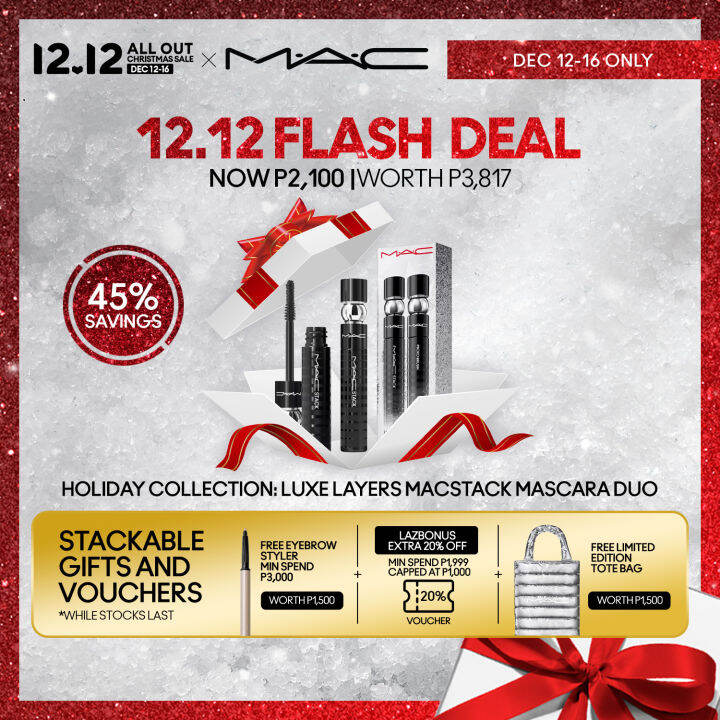 【OFFER】MAC Special Edition MACStack Mascara Set / 24 Hours Long-wearing ...