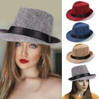 W3DD Spring Summer Autumn Gangster Cap Felt Fedora Cap Jazz Cap Beach Sun Hat Top Hats