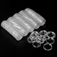 200Pc/Set 45Mm Clear Round Plastic Coin Protector Container Money Storage Box Money Pence Holder Case Collectibles Gifts