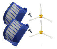 ใหม่2แปรงติดอาวุธ &amp; 2 AERO VAC FILTER &amp; screw สำหรับ Robot Roomba 600 Series 620 630 650 660