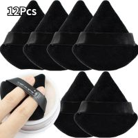 12Pcs/bag Triangle Make Up Sponges for Face Eyes Contouring Shadow Seal Velvet Powder Puff Cosmetic Foundation Women MakeUp Tool