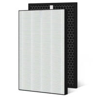 FZ-A41HFR HEPA Dust Collection Filter and FZ-A41DFR Activated Carbon Filter for Sharp KC-A41R-W KC-A41R-B KC-A40EUW Air Purifier