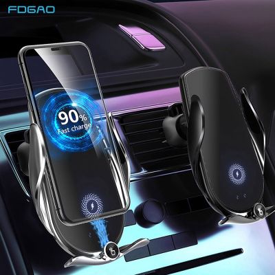 Automatic Clamping 15W Car Wireless Charger For iPhone 12 XS 11 XR X 8 Samsung S21 S20 Magnetic USB Fast Charging Phone Holder Car Chargers
