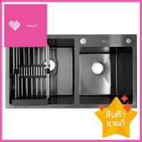 ซิงค์ฝังสแควร์ 2 หลุม THAI FORWARD FS8045 สเตนเลส ดำSQUARE BUILT-IN SINK THAI FORWARD FS8045 2B STAINLESS STEEL BLACK **ทักแชทได้ค่ะ ยินดีบริการ**