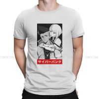 Edgerunners Anime Tshirt For Men Lucy And David Humor Casual Sweatshirts T Shirt High Quality New Design Loose S-4XL-5XL-6XL