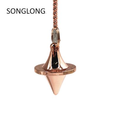100 copper pendulum metal pendulum for divination spiritual design reiki symbols charms jewelry for Pendant for crafts