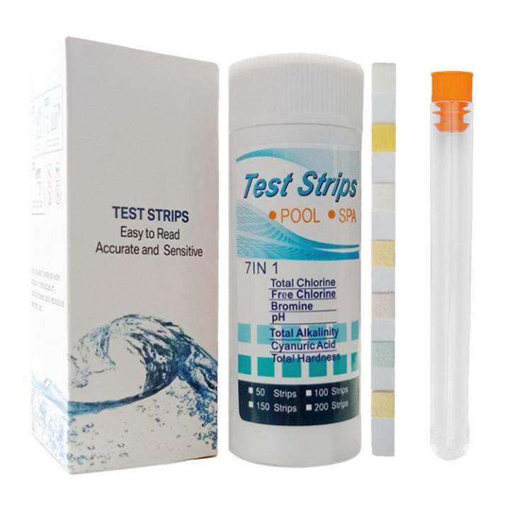 Pool Test Strips Pool Test Kit And Hot Tub Test Strips For Water Testing 7 In 1 Water Testing 3693