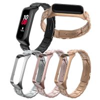 ❉∋ Klamra akcesoria bransoletka nadgarstek stal nierdzewna metalowy pasek zamiennik dla Samsung Galaxy Fit 2 R220