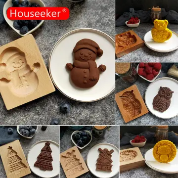 DIY Wooden Shortbread Mold Raspberry Heart Carved Gingerbread Cookie Mold  Kitchen Cutter Molds For Valentine's Day Easter Party