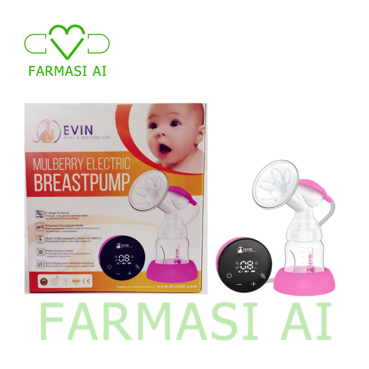 [1 Year Warranty] Evin Mulberry Electric Breast Pump | Lazada