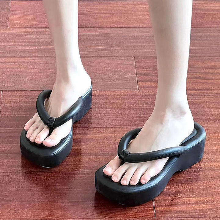shenghao-รองเท้าส้นเตี้ยผู้หญิงรองเท้าแตะแพลตฟอร์มรองเท้าแตะแฟชั่น