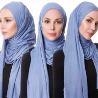 【Miki Xinyuan】ผ้าคลุมศีรษะหลากสีผ้าพันคอยืดทันที Hijab Islamicheadscarf Foulard Femme อาหรับ Wrap