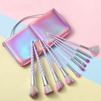 5-13pcs Unicorn Makeup Brushes with Colorful Bristles Handles Fantasy Makeup Brush Set Foundation Eyeshadow Unicorn Brushes Kit Makeup Brushes Sets