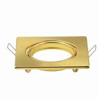 Modern Square Golden Recessed Spotlight Mounting Frame MR16 GU10 Socket Adjustable Ceiling Fitting Hole Lamp Lighting Fixture