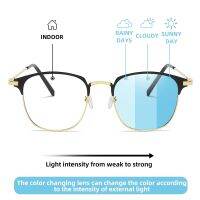 （A VOGUE）▦♧ Super color-changing blue-light and radiation-resistant glasses of various colors unisex.