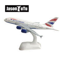 JASON TUTU 20เซนติเมตรบริติชแอร์เวย์แอร์บัส A380เครื่องบินรุ่นเครื่องบินเครื่องบินรุ่น D Iecast โลหะ1300ขนาดเครื่องบินวางสินค้า