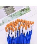 [Kiki tool store] 50 PCS Flat Paint Brushes Small Brush Volume For Painting Detail Essential Props For Painting Art