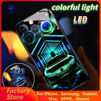 เคสโทรศัพท์ปรับแต่งได้ LED ควบคุมด้วยเสียงแฟลชสีสันสดใสสำหรับ Iphone เคส12 13 14Promax 11Promax 7 8Plus สำหรับเคสแอปเปิ้ล XR XS Max