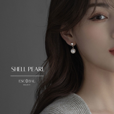 ESCOBAL✨ต่างหูไข่มุก Shell Pearl ต่างหูมุกธรรมชาติแท้100% ต่างหูเงินแท้ไม่แพ้ ตุ้มหูมุกแท้ ต่างหูมุกเกาหลี ตุ้มหูเงินแท้
